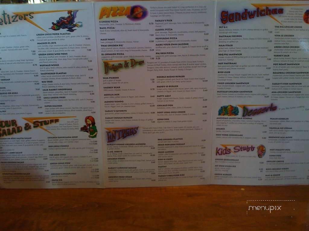 Farley's Food Fun & Pub - Roswell, NM menu_pic