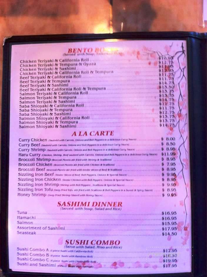 Hazumi Sushi Bar - Lodi, CA menu_pic