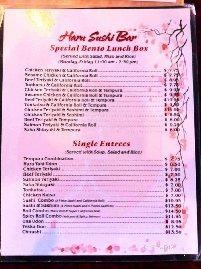 Hazumi Sushi Bar - Lodi, CA menu_pic