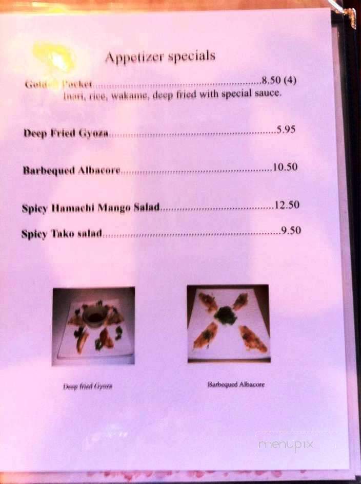 Hazumi Sushi Bar - Lodi, CA menu_pic