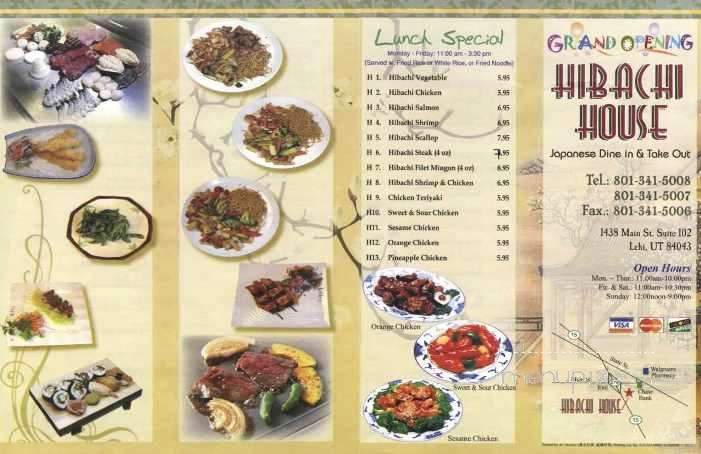Hibachi House - Lehi, UT menu_pic