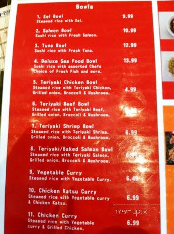 Ichizen Sushi and Japanese Cuisine - San Diego, CA menu_pic