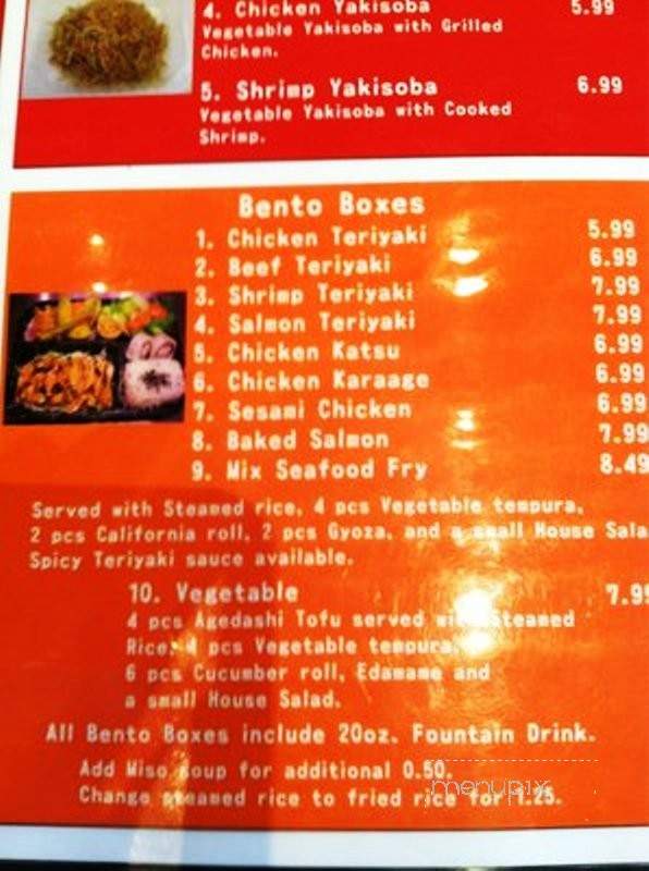 Ichizen Sushi and Japanese Cuisine - San Diego, CA menu_pic