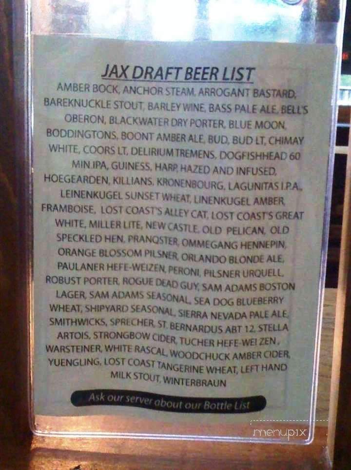 Jax 5th Ave Deli & Ale House - Lake Mary, FL menu_pic