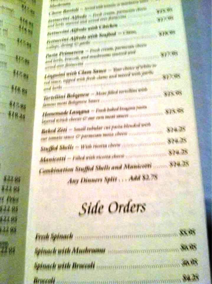 Nino's Italian Restaurant - Wyomissing, PA menu_pic