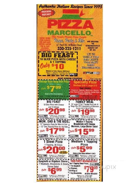 Pizza Marcello - Brunswick, OH menu_pic