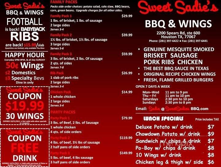 /319789/Sweet-Sadies-BBQ-Wings-Menu-Houston-TX - Houston, TX