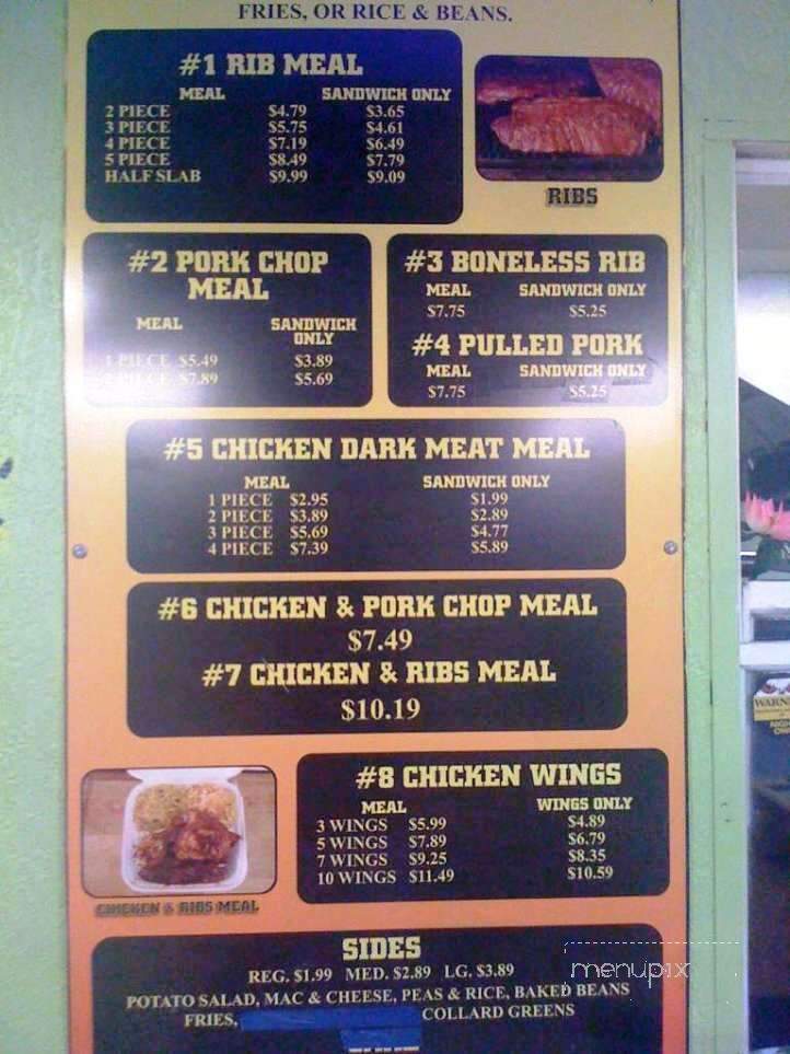 Sheila's Famous BBQ, Conch, and More - Lake Worth, FL menu_pic