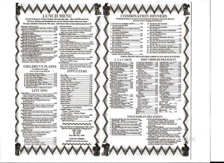 Three Amigos - Barboursville, WV menu_pic