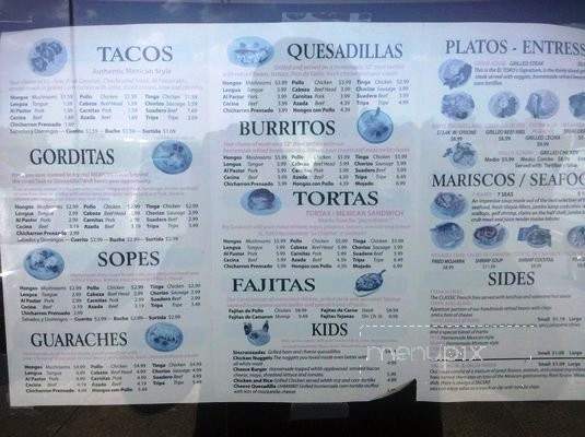 Taqueria El Toro - Raleigh, NC menu_pic