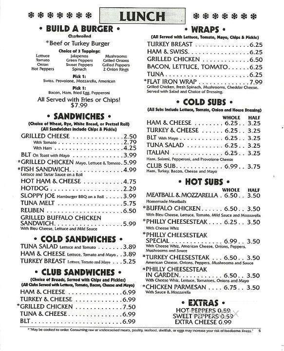 Wagon Wheel Restaurant - Shickshinny, PA menu_pic