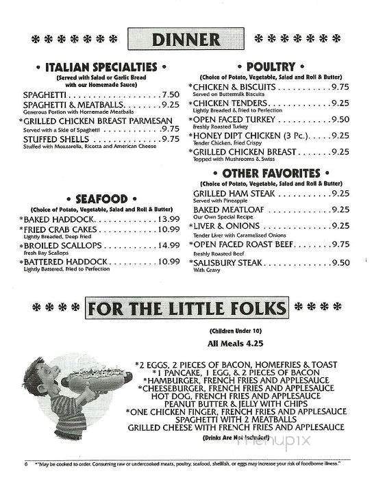 Wagon Wheel Restaurant - Shickshinny, PA menu_pic