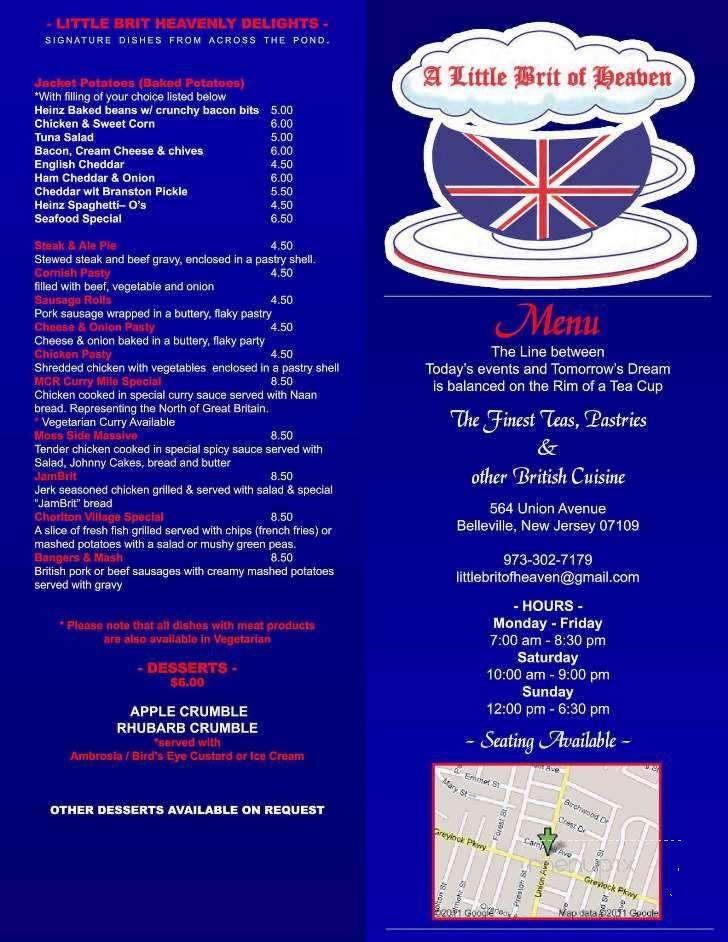 A little brit of heaven - Belleville, NJ menu_pic