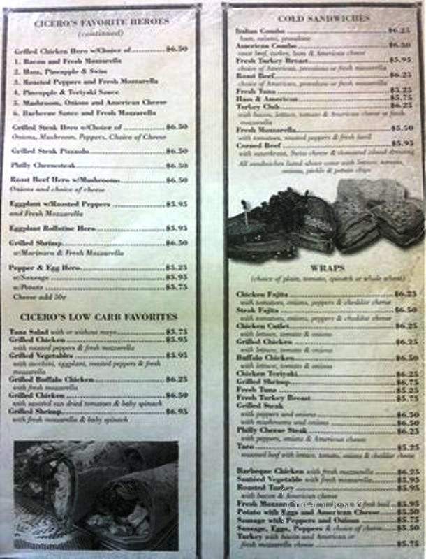 Cicero's Pizza Express - Airmont, NY menu_pic