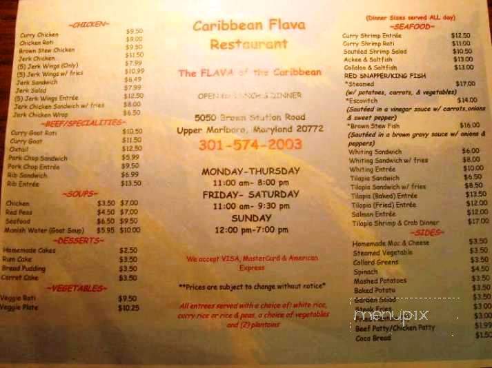 /380037747/Caribbean-Flava-Restaurant-Menu-Upper-Marlboro-MD - Upper Marlboro, MD