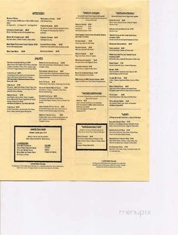 Honey B's II Diner - Racine, WI menu_pic