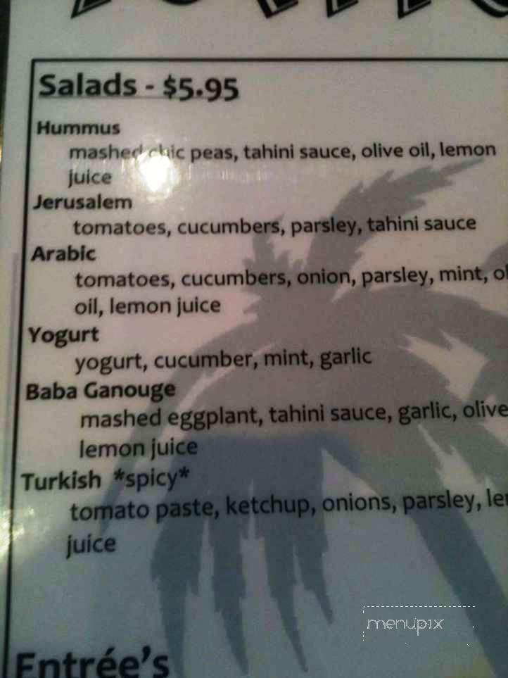 Mirage Mediterranean Restaurant - Louisville, KY menu_pic