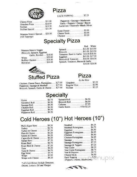 Mamma Maria's - Tobyhanna, PA menu_pic