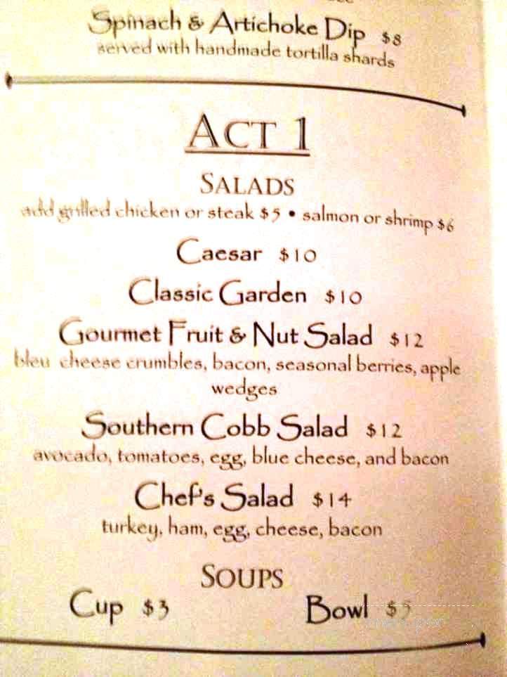 Opera House Restaurant - Martin, TN menu_pic