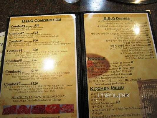 Shik Do Rak - Irvine, CA menu_pic