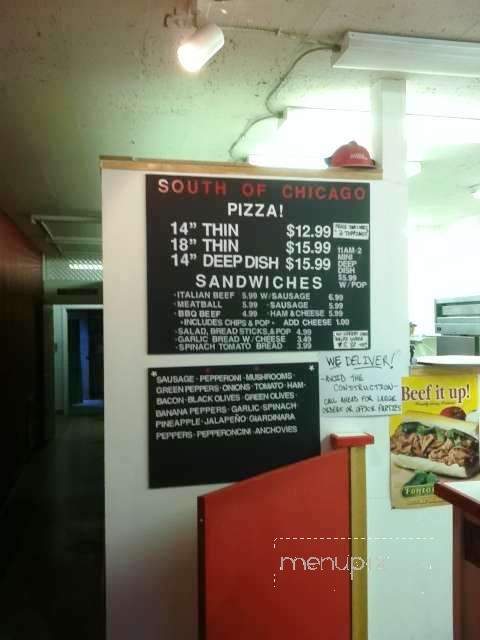 South of Chicago - Indianapolis, IN menu_pic