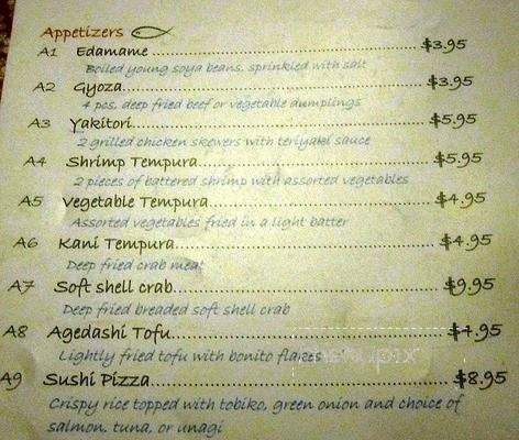 Suki Sushi - Waterloo, ON menu_pic