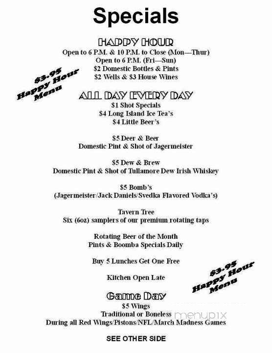 Wintergarden Tavern East - Chesterfield, MI menu_pic