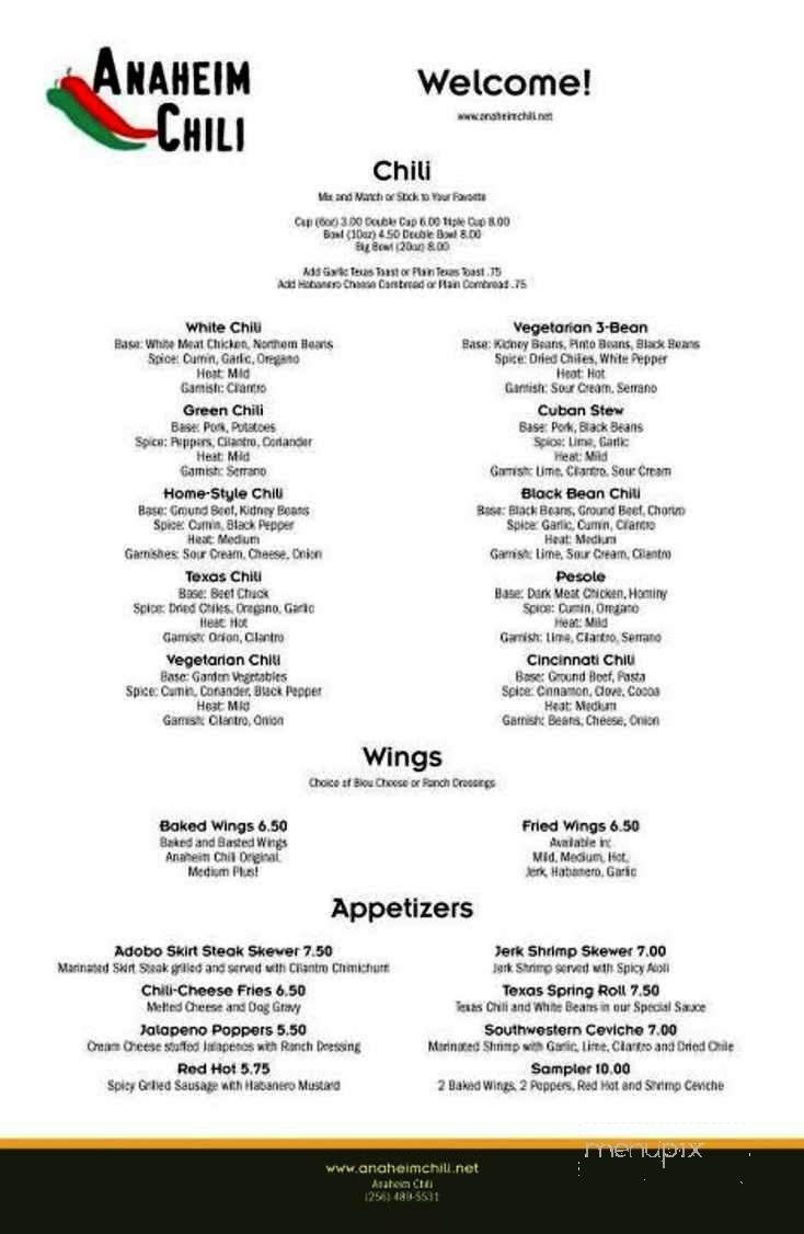 Anaheim Chili - Huntsville, AL menu_pic