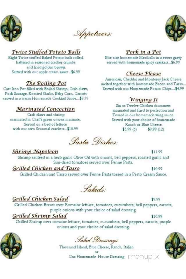 Cafe Josephines - Sunset, LA menu_pic