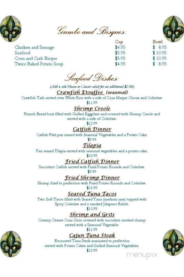 Cafe Josephines - Sunset, LA menu_pic