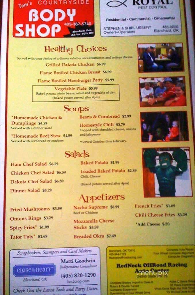 Dakotas - Blanchard, OK menu_pic