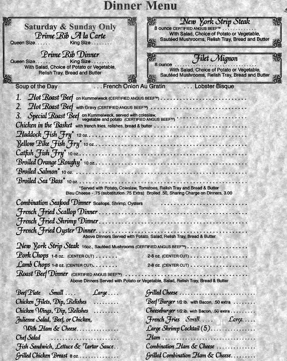 Eckl's Beef & Weck Restaurant - Orchard Park, NY menu_pic