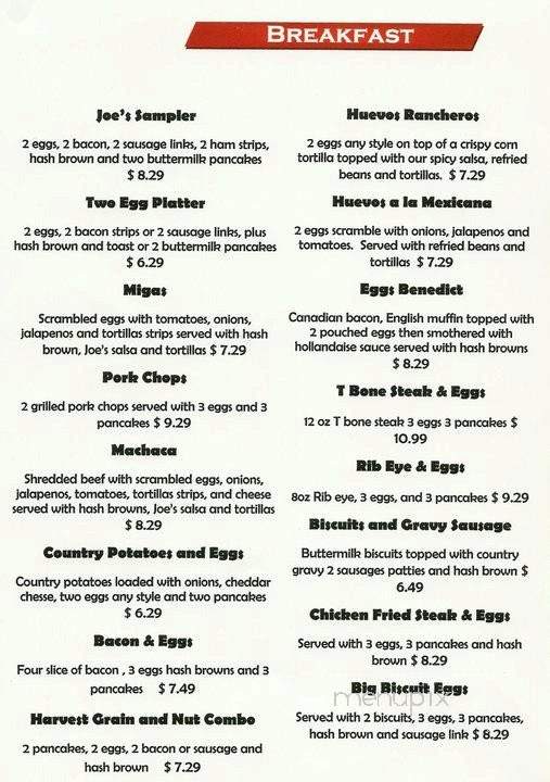 Mama's restaurant - Tyler, TX menu_pic