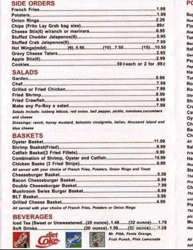 Po-Boy Express of Oak Grove - Hattiesburg, MS menu_pic