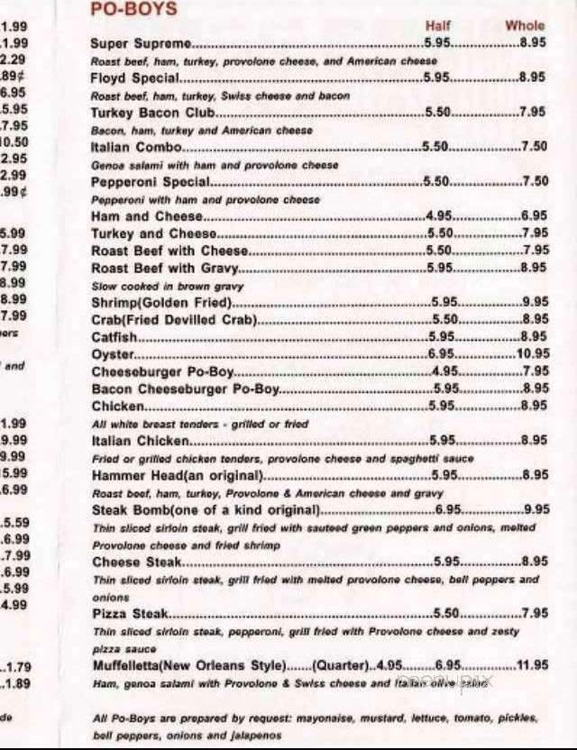 Po-Boy Express of Oak Grove - Hattiesburg, MS menu_pic