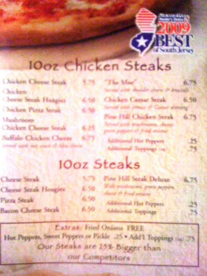 Pine Hill Pizza & Grill - Pine Hill, NJ menu_pic