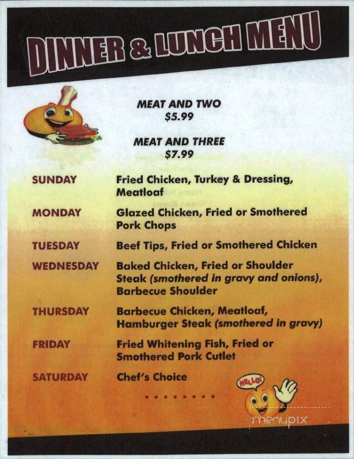 Smiley's Soulful Kitchen - Nashville, TN menu_pic