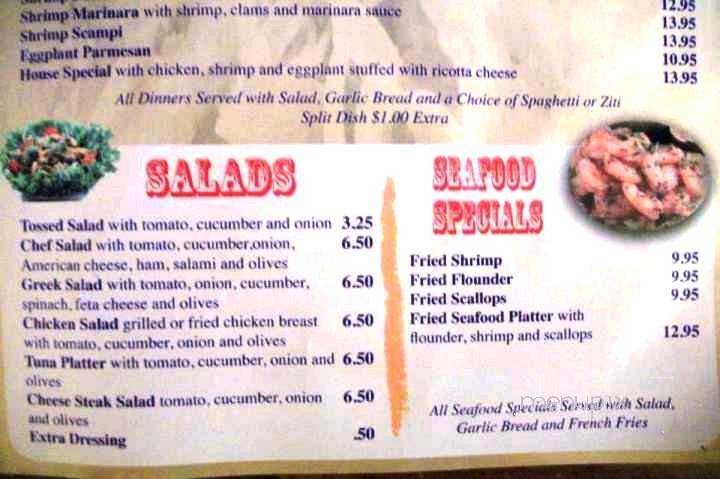 Casa Mia's Pizza & Italian Family Restaurant - Littleton, NC menu_pic