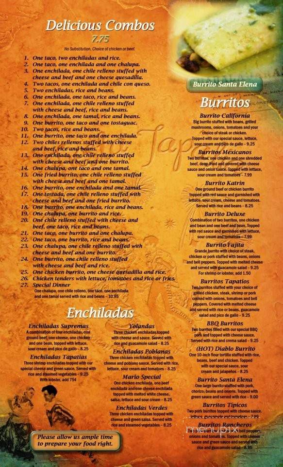 FIesta Tapatia - Youngstown, OH menu_pic