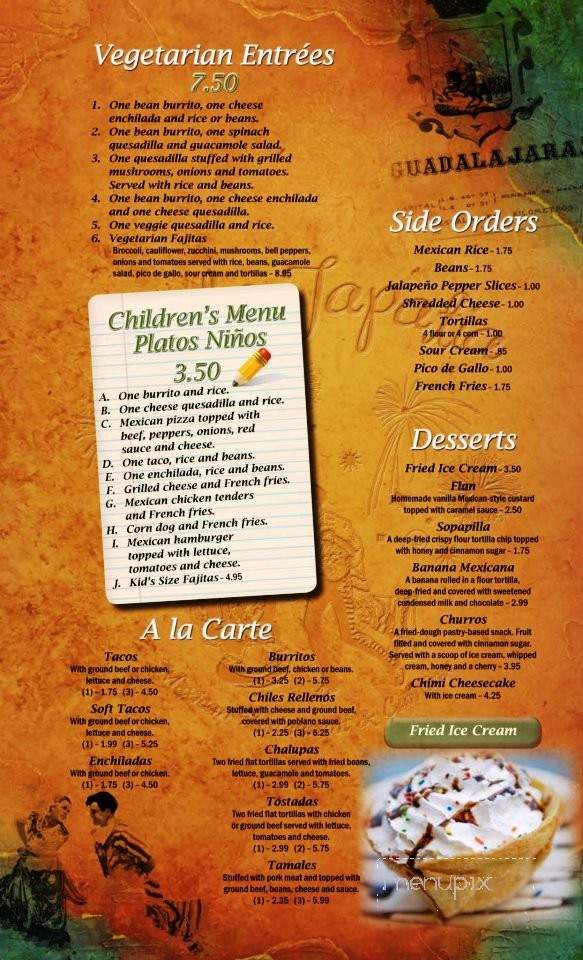 FIesta Tapatia - Youngstown, OH menu_pic