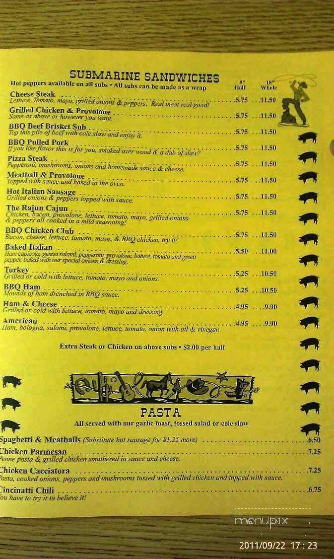 Gio's BBQ - Clearfield, PA menu_pic