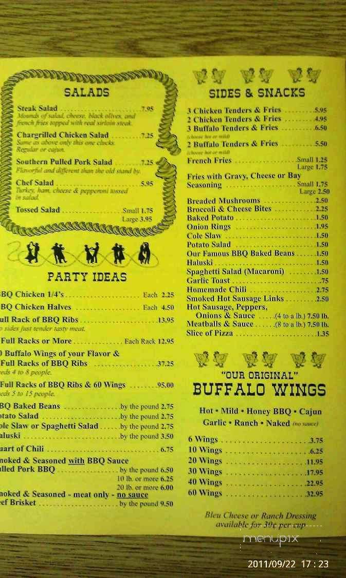 Gio's BBQ - Clearfield, PA menu_pic