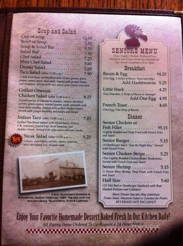 Homesteaders Restaurant - Minot, ND menu_pic