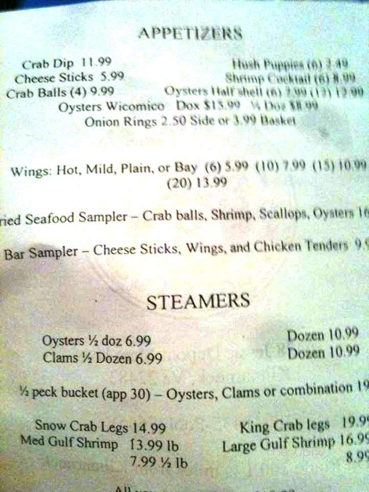 KC's Crabs & Cues - Kilmarnock, VA menu_pic