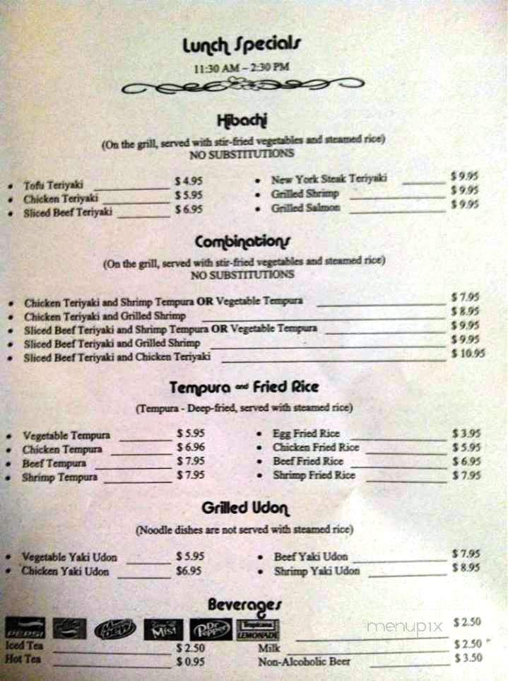 Mr Tokyo Inc - Albuquerque, NM menu_pic