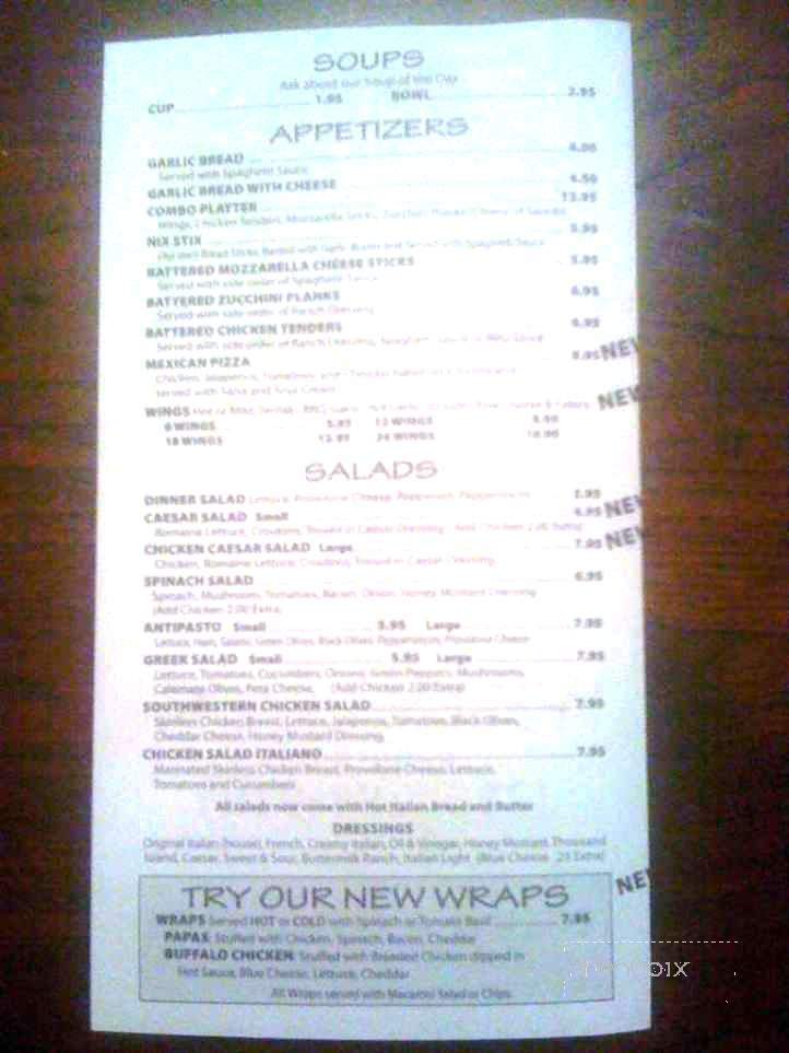 Papa Nick's Pizza & Pasta - Cleveland, OH menu_pic