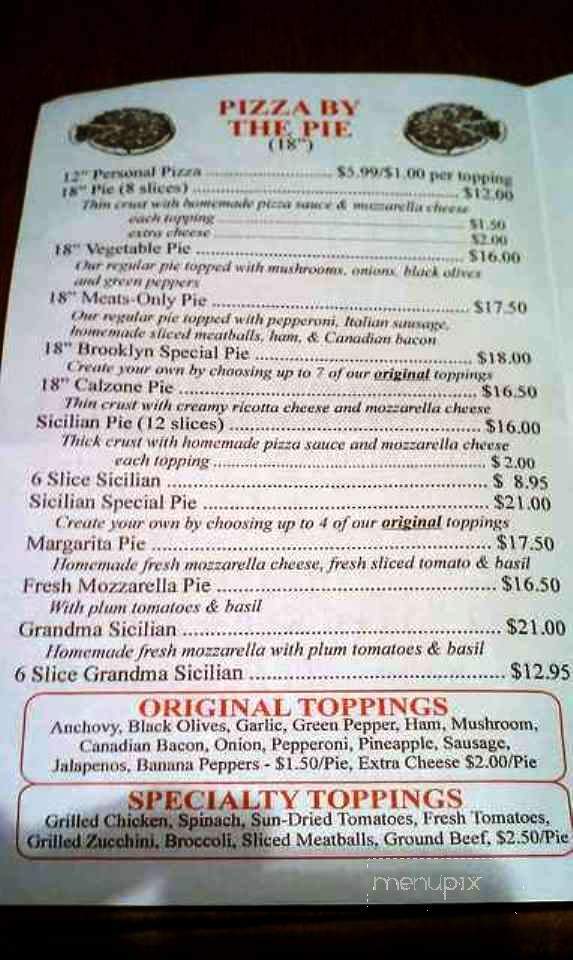 Pizzas 2u - Hampstead, NC menu_pic