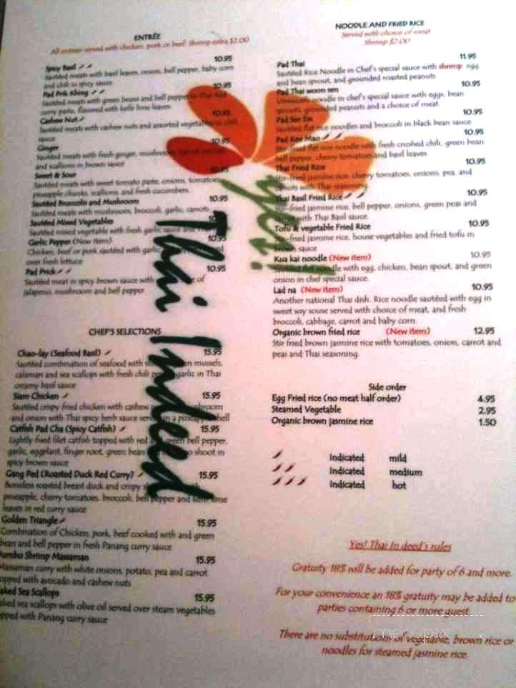 Yes! Thai Indeed - Beaufort, SC menu_pic