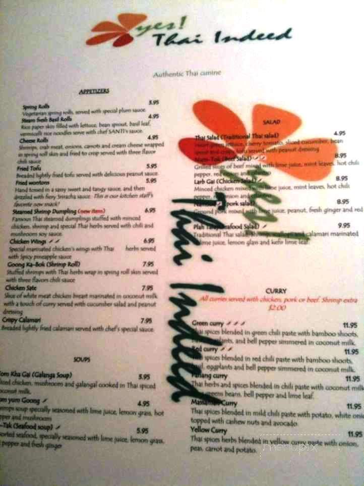 Yes! Thai Indeed - Beaufort, SC menu_pic
