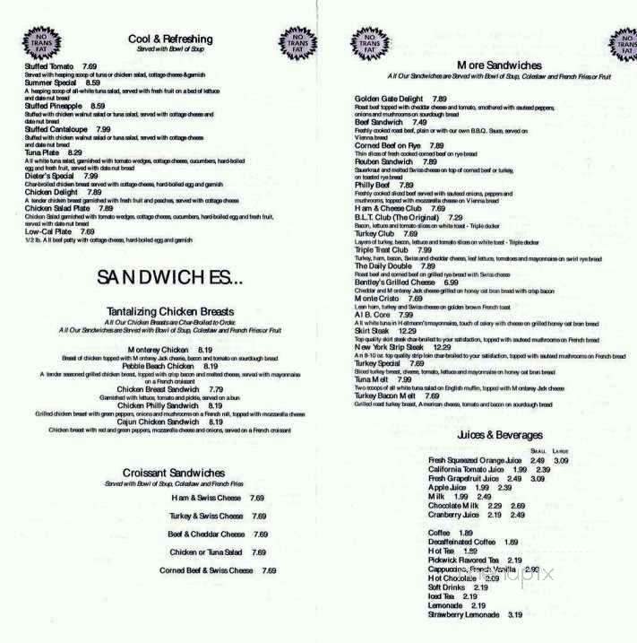 Bentley's Pancake House & Restaurant - Bloomingdale, IL menu_pic